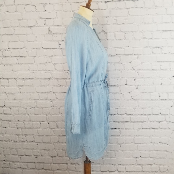 Lou and Grey Denim Chambray Dress, Size S - Picture 8 of 14